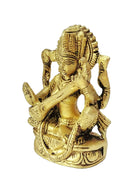 Small Brass Statue Goddess Saraswati