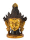 Asian Goddess Tara Head Antique Finish Brass Idol