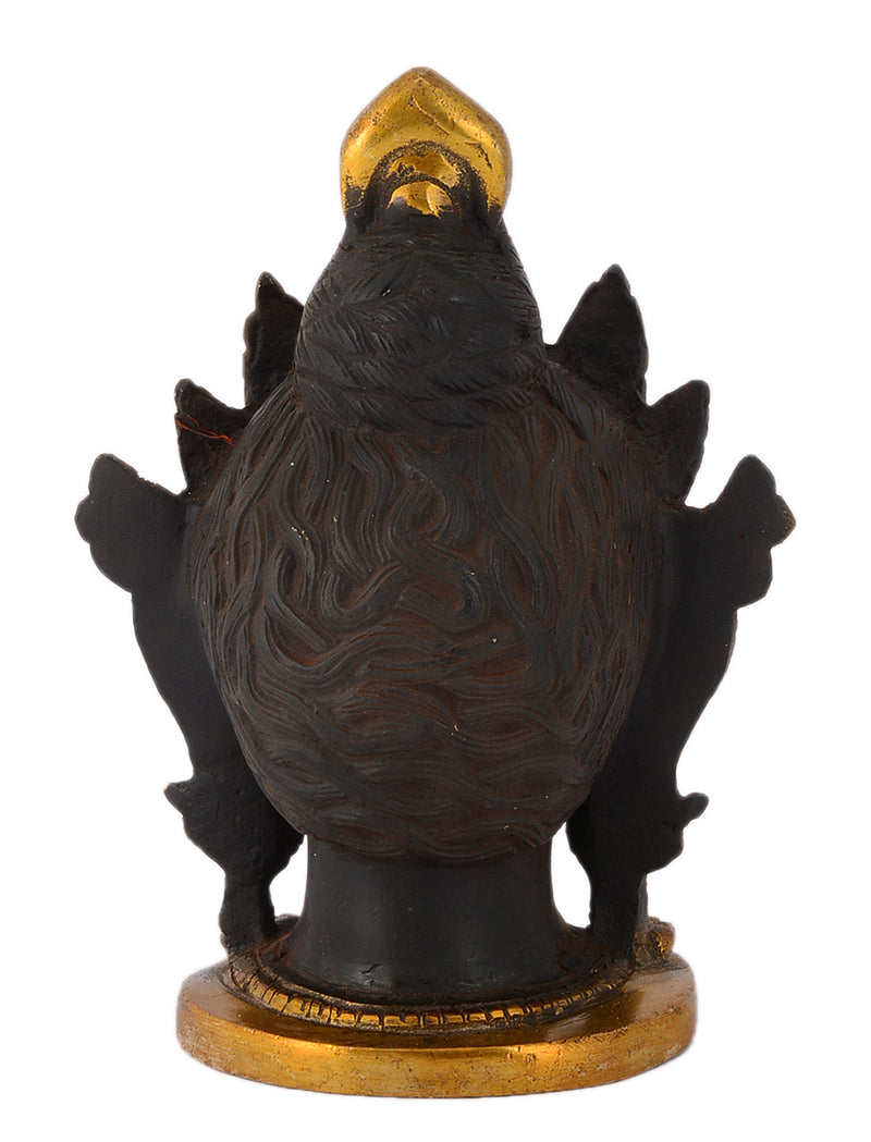 Asian Goddess Tara Head Antique Finish Brass Idol