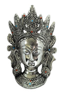 Buddhist Deity Goddess White Tara Mask Home Decor Metal Hanging