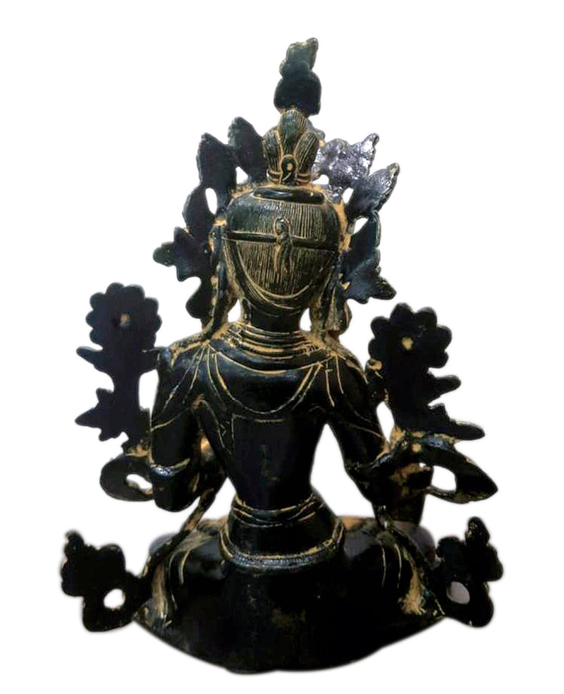 Tibetan Goddess Tara Brass Statue (11 inch)