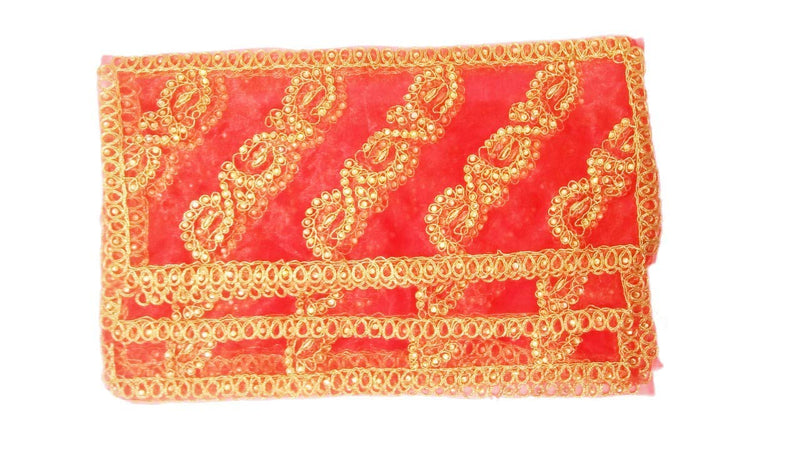 Goddess Chunri with Golden Embroidery & Lace