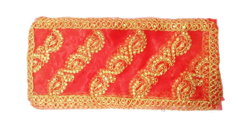 Goddess Chunri with Golden Embroidery & Lace