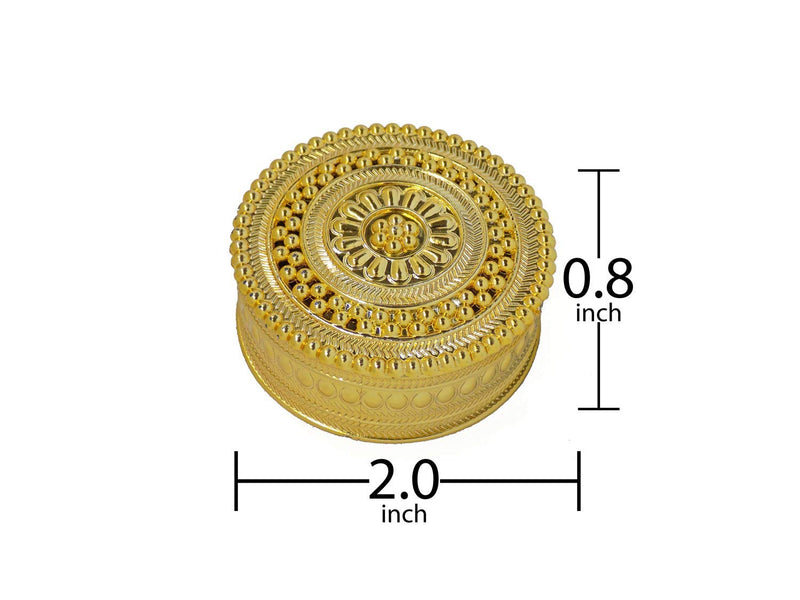 Gold Plated Kumkum Container for Women Set of 4