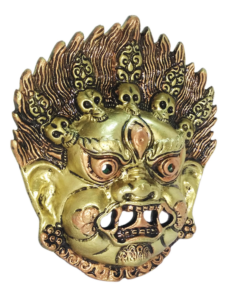Handicraft Nazar Battu - Wall Hanging Metal Mahakal Face Mask Evil Eye Protector