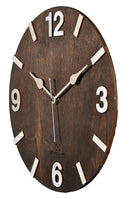Dark Walnut Handcrafted Wooden Wall Clock