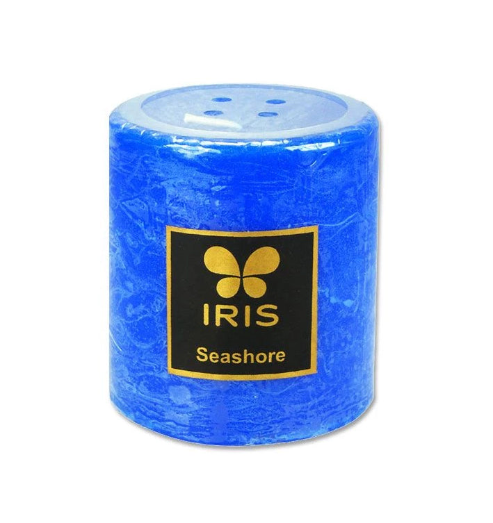 IRIS Aroma Pillar Candle (2.8 inch dia and 3 inch height): Sea Shore