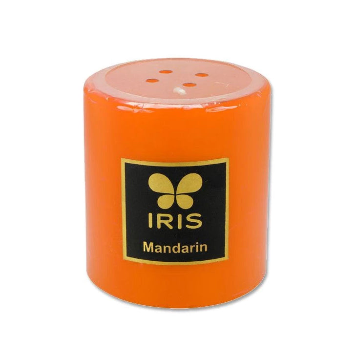 IRIS Aroma Pillar Candle (2.8 inch dia and 3 inch height): Mandarin
