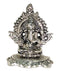 Lord Ganpati Deva - White Metal Silver Plated Ganesh Showpiece Idol