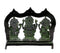 Lakshmi Ganesha and Saraswati Black Finishing Brass Statue