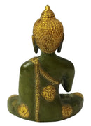 Blessing Ashtamangala Buddha Brass Sculpture (7.4 Inch)