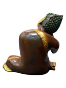 Divine Resting Buddha Sculpture in Brown Finish