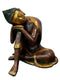 Divine Resting Buddha Sculpture in Brown Finish