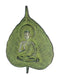 Metal Decorative Buddha On Leaf Shape Decorative Wall Hanging