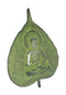 Metal Decorative Buddha On Leaf Shape Decorative Wall Hanging