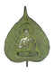 Metal Decorative Buddha On Leaf Shape Decorative Wall Hanging