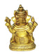 Seated Lord Ganesha Small Brass Statue