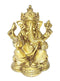 Seated Lord Ganesha Small Brass Statue