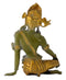 Lord Indra Green Antiqued Brass Sculpture (9.50 Inches) Vastu Remedy FengShui