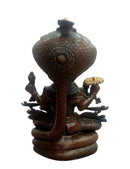 Hindu God Vishnu with Shesh Naag Brass Statue (11 inch)