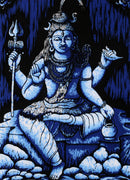 Lord Shiva Mahadev Indian Batik Print Tapestry Wall Hanging