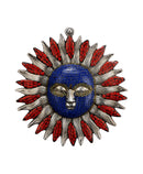 Lord Surya/Lord Sun Face White Metal Wall Hanging