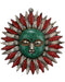 Decorative Lord Surya/Lord Sun Face White Metal Wall Hanging