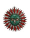 Decorative Lord Surya/Lord Sun Face White Metal Wall Hanging