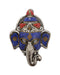 Lord Ganesha Mask White Metal Wall Hanging