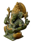 Ganesha Ganapathi Vinayaka Brass Sculpture (6 Inch)