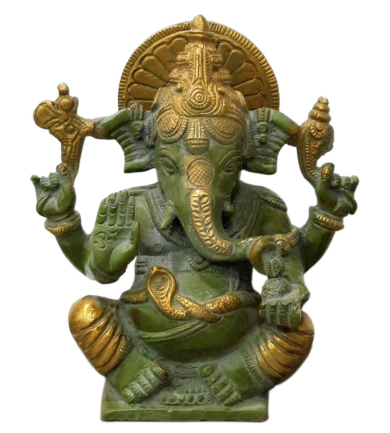 Ganesha Ganapathi Vinayaka Brass Sculpture (6 Inch)