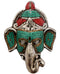 Lord Ganesha Wall Hanging Mask White Metal