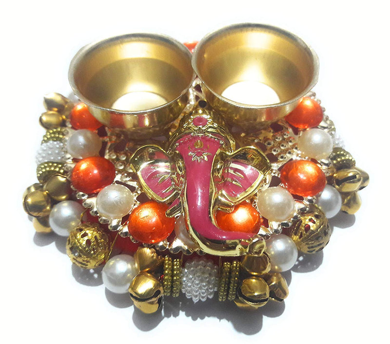 Lord Ganesha Haldi Kumkum Box Container