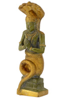 Yoga Guru Maharishi Patanjali Brass Statue the Founder of Yoga System (10 inches Height)