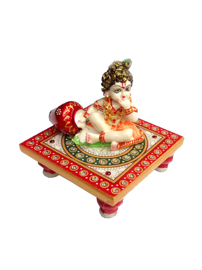 Makhan Chor Bal Gopal on Marble Chowki