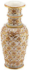 Decorative Rajasthani Marble Gold Embossed Flower Vase