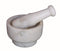 White Marble Stone Mortar and Pestle Set (Kharal) - 5 inches