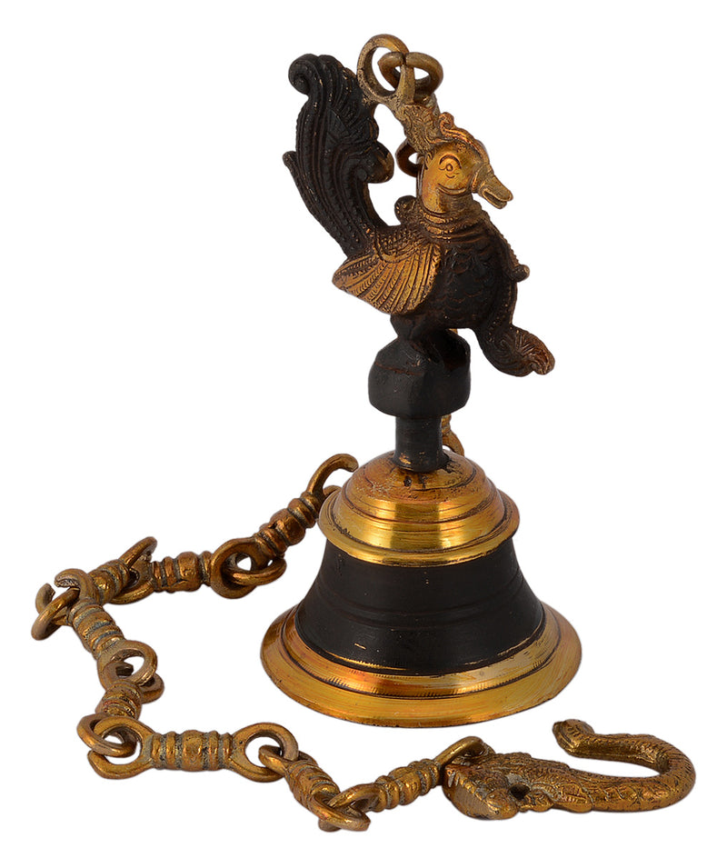 Peacock Temple Hanging Brass Bell