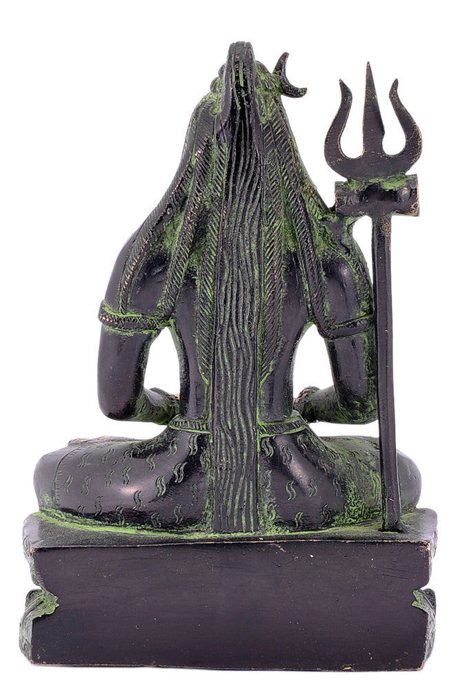Yogiraj Shiva Shankar - Brass Statue in Black Finish