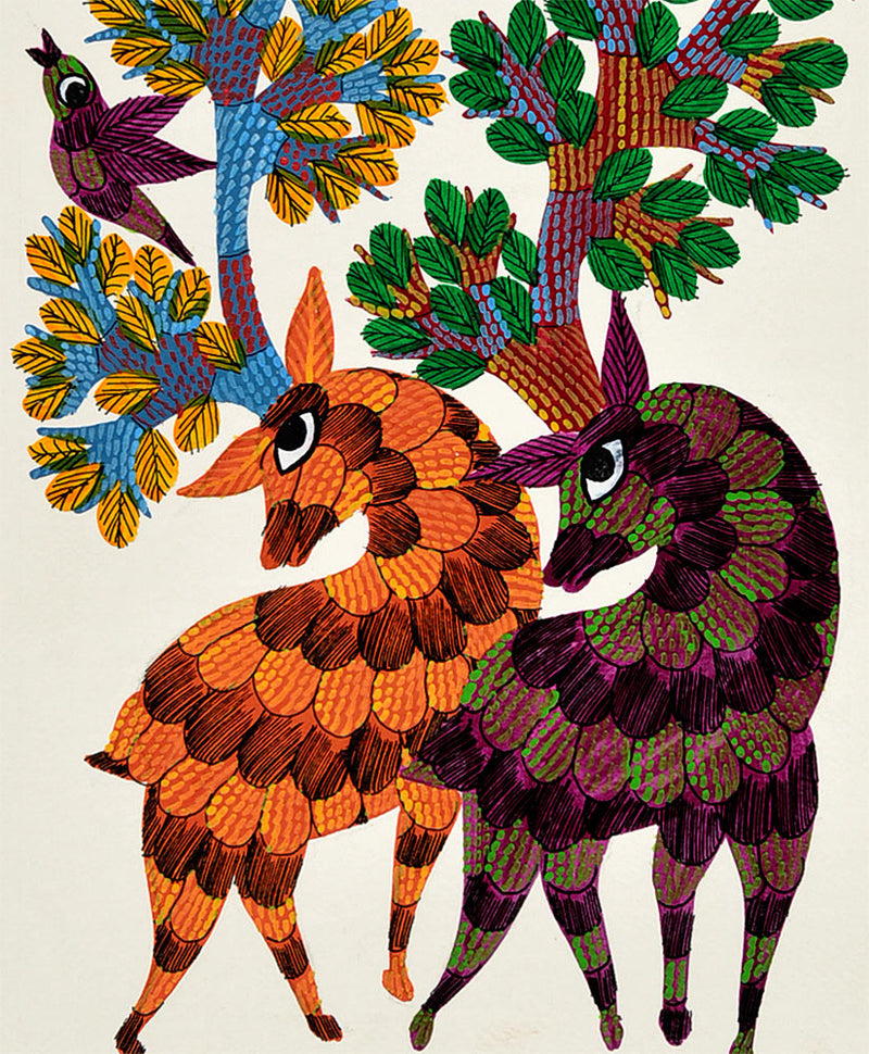 Deer Kingdom - Gond Painting