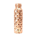 Diamond Hammered Design Leak Proof Copper Bottle 1 Ltr