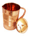 Pure Copper Handmade Jug with Brass Lid 1 Ltr