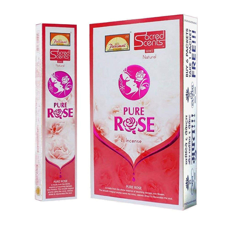 Parimal Sacred Scents Natual Pure Rose Incense Sticks Box