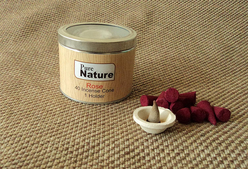 Pure Source India Incense dhoop Cone Rose Fragrance