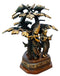 Radha Krishna Under a Tree Brown Finish Brass Statue