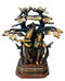 Radha Krishna Under a Tree Brown Finish Brass Statue