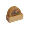 Gemstone Wood Coasters "Ragini Plucking Flowers"