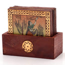 Beauty of Rajasthan Wooden Gemstone Coasters Set