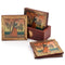 Ragini Painting on Wooden Gemstone Coaster Set