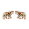 Elephant Showpiece Painted Marble Pair